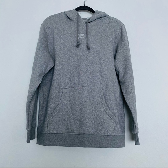 ADIDAS Light Heather Grey Pullover Hoodie Size Small - Picture 11 of 14